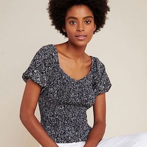 Anthropologie Aurelia Smocked Top
